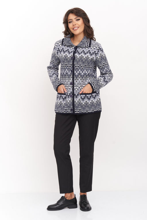 Жакет С 1518/джинсовый микс