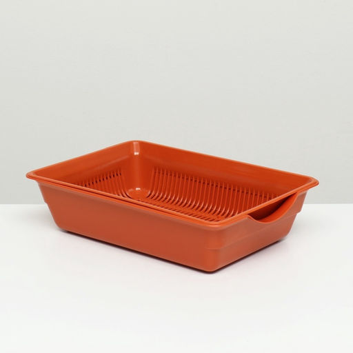 Туалет глубокий с сеткой 36×25×9 см, коричневый