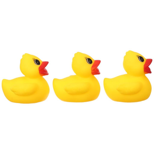 Резиновые игрушки для ванны Крошка Я «Уточки», 6.5 см, с пищалкой, в наборе 3 шт.