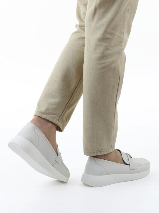 06-PDL205-5 LT. BEIGE Туфли летние женские (натуральная кожа)