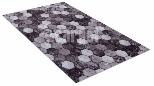 Коврик вырезной icarpet PRINT антискользящий (136) Мрамор 80х120 бежево-коричневый фото 2