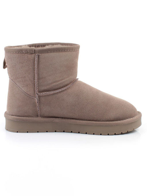 04-PF5854-4 GRAY/BEIGE Угги женские (натуральная замша, 100% шерсть)