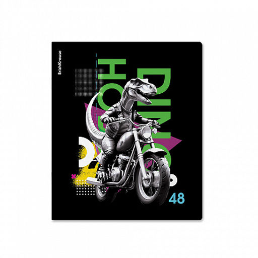 Цена за 5 шт. Тетрадь общая ученическая ErichKrause Dino Hobby, 48 листов, клетка, выборочный УФ-лак_MIX-PACK  фото 6