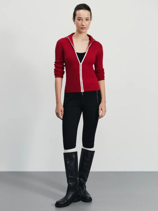 Вязаный лонгслив на молнии / Zarina