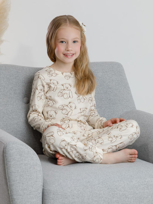 К 1552/айвори,плюшевые мишки пижама дет