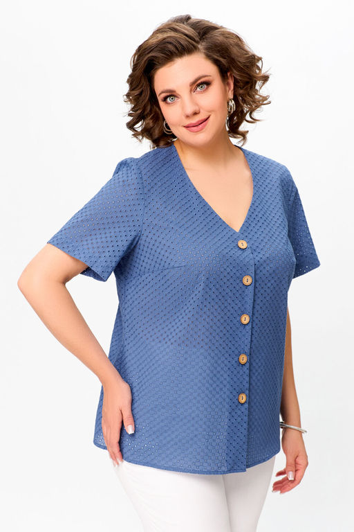 Блуза Swallow 803.2 черный+серебряный узор фото 592