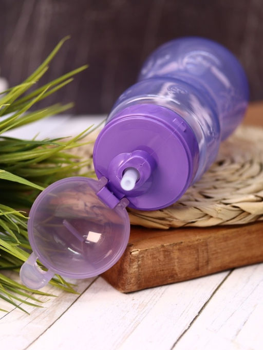 Бутылка "Fruit" с трубочкой, purple (400 ml)