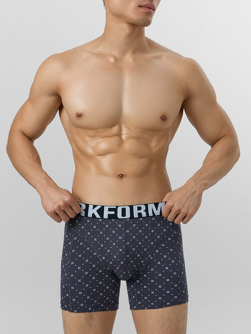 Цена за 2 штуки! Трусы боксеры мужские серые с узором - Mark formelle фото 2