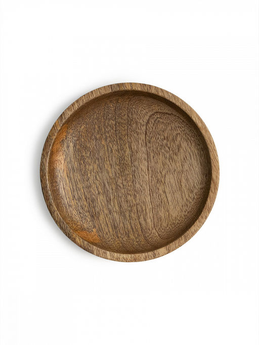 Блюдо сервировочное деревянное D17 коричневый дерево манго