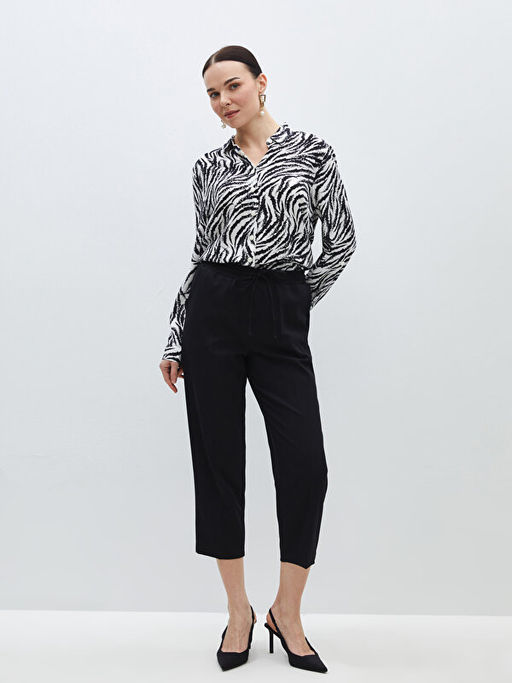 Beli Lastikli Standart Fit Kad?n Pantolon