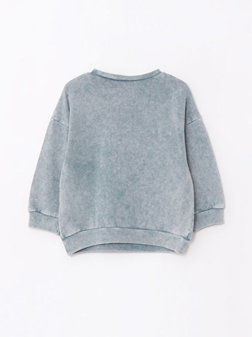 Bisiklet Yaka Uzun Kollu Bask?l? Erkek Bebek Sweatshirt - Waikiki фото 2