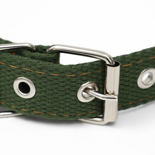 Ошейник брезентовый с подкладом, 58 х 2,5 см, хаки - Пижон фото 3