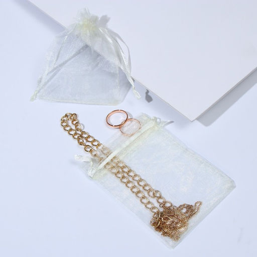 Цена за 100 шт. Мешочек подарочный, 9x12, цвет бежевый - Simaland фото 2