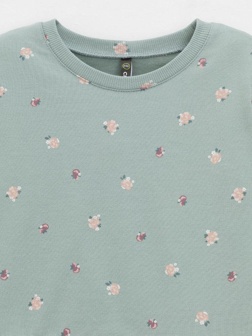 КР 5922-1/голубой прибой,мини розочки платье для дев