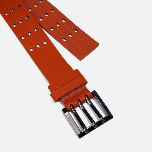 Ремень женский, ширина 3,5 см, пряжка металл, цвет рыжий - Simaland фото 2