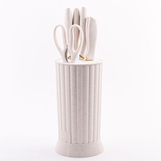 40614 Набор кухонных ножей нерж/ст/полипропилен +подставка пластик 7пр MB /MAYER&BOCH/