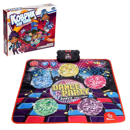 Музыкальный коврик «Для танцев», 90×90 см, 3+