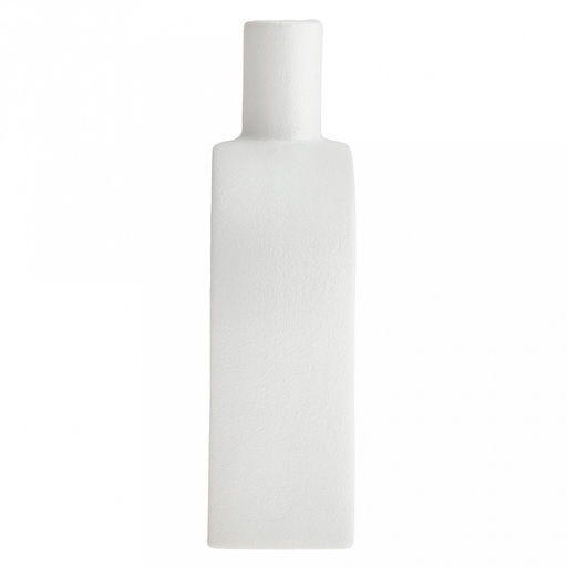 Ваза керамическая "Аравия-арка" 620мл, 15,8х6см h22см, д/горла - 2,5см, фактурный глянец, цвет - белый, в коробке (Китай)