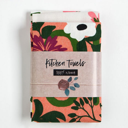 Набор кухонных полотенец Доляна Spring mood 35х60см-4шт, 100% хлопок  фото 6