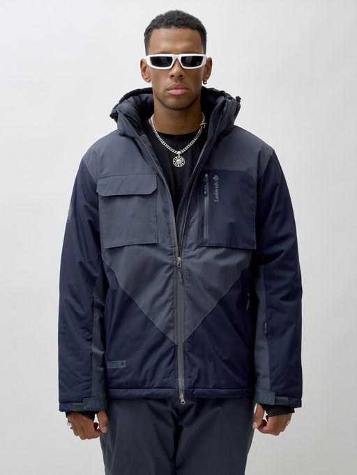 Горнолыжный костюм мужской зимний темно-серого цвета 392TC - Leifensh фото 12