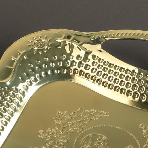 Поднос «Изобилие. Золото», 38×25×2.7 см, с ручками, нержавеющая сталь, золотистый