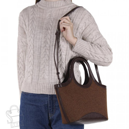 Сумка женская кожаная 56082BD brown Baidou/30 в Новосибирске