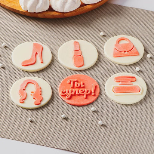 Силиконовый молд для леденцов и шоколада Женский набор, 22?11 см, ячейка d=6 см, прозрачный - Simaland фото 3