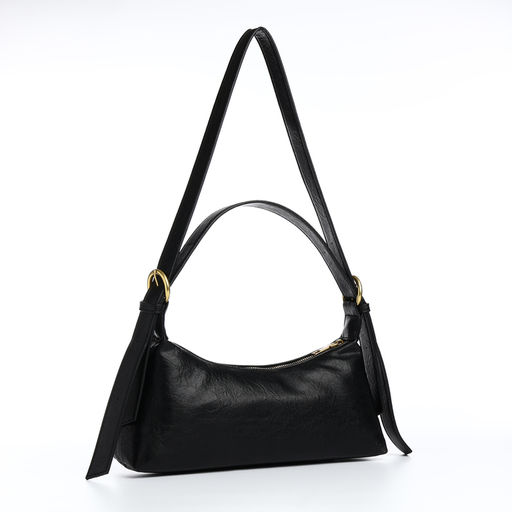 Сумка женская багет на молнии, цвет чёрный - Simaland фото 4