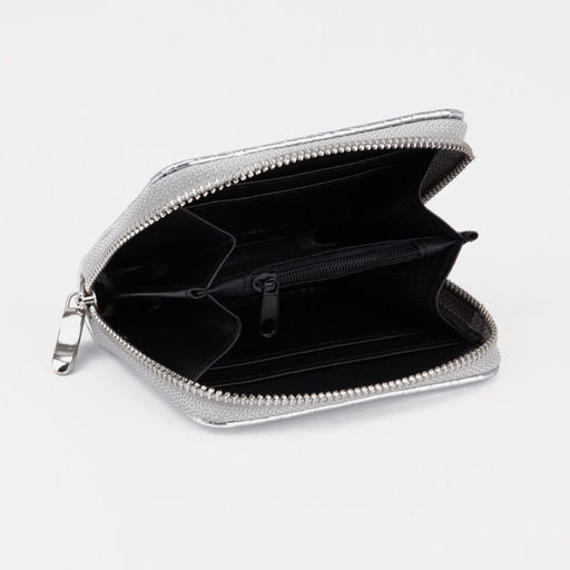 Кошелёк на молнии, цвет серебряный - Simaland фото 3