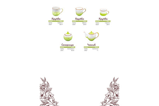 Сахарница 380 мл 10,2*10,2*10,5 см Кантри + ложка, зеленая - Elan gallery фото 6