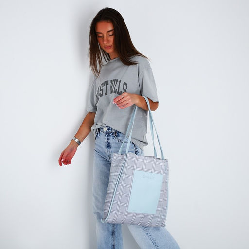 Сумка - шопер с нашивкой NAZAMOK серый, 40387 см  фото 4