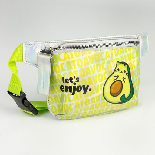 Сумка детская поясная Авокато на молнии, цвет зеленый - NAZAMOK KIDS фото 2