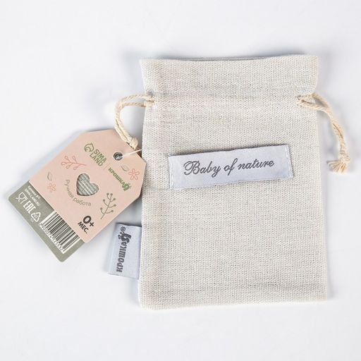 Держатель для соски - пустышки силиконовый Baby of nature, цвет бежевый/коричневый - Крошка я фото 5