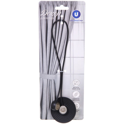 Подхват для штор на магните "Галактика черный" 6см S1741