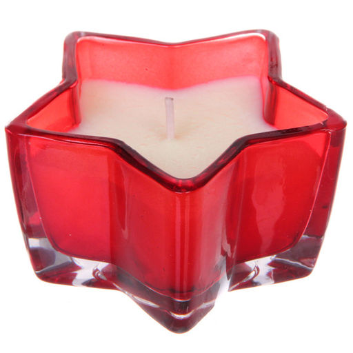 Свеча в стакане "Звездная ночь" 10,5*5,5 см, Красный