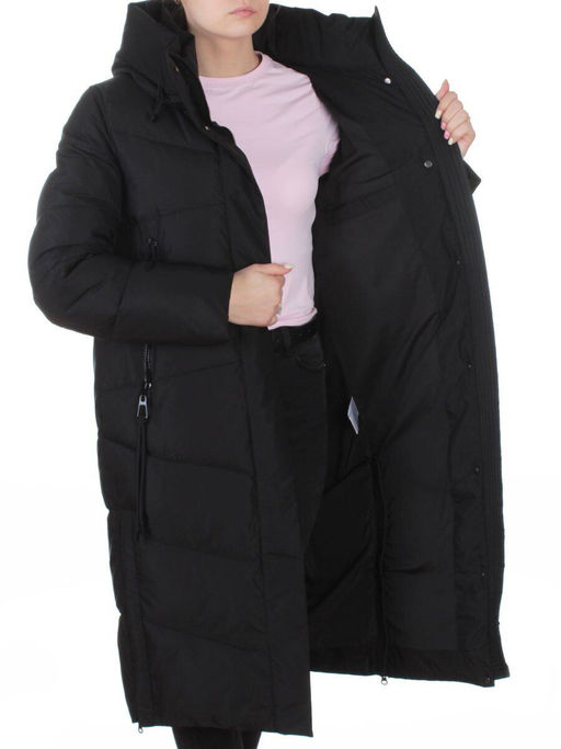 A73 BLACK Пальто зимнее женское (200 гр. холлофайбер)