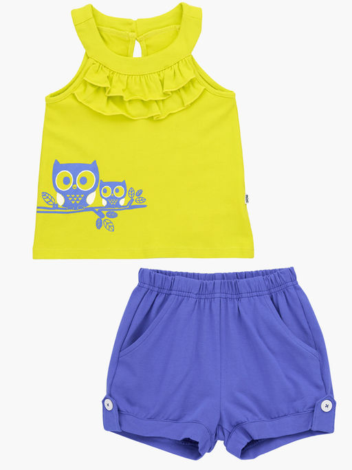 Комплект летний для девочки UD 1733/1734 неон - Mini maxi фото 5