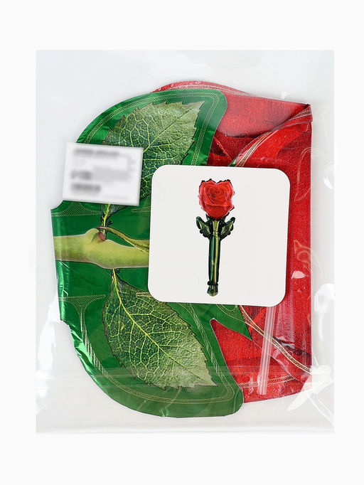 Цена за 2 шт. Воздушный шар фольгированный 18" «Красная роза», набор 5 шт.