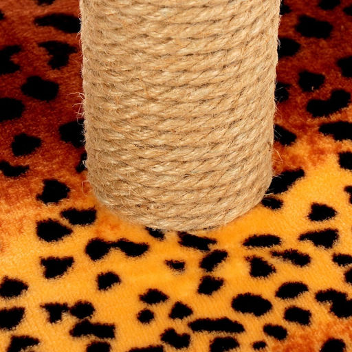 Когтеточка «Столбик», 30×30×56 см, с площадкой и игрушкой, джут, МИКС
