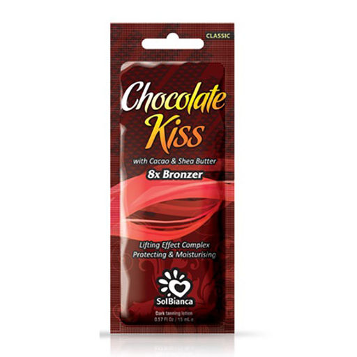 САШЕ Chocolate Kiss Крем д/загара с маслом Какао и Ши (ультра темный) (8*Bronzer) 15 мл.