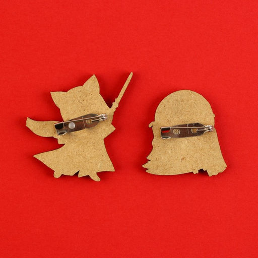 Цена за 4 шт. Значки деревянные, неразлучники Наша дружба это магия, 2 шт., 8?12 см