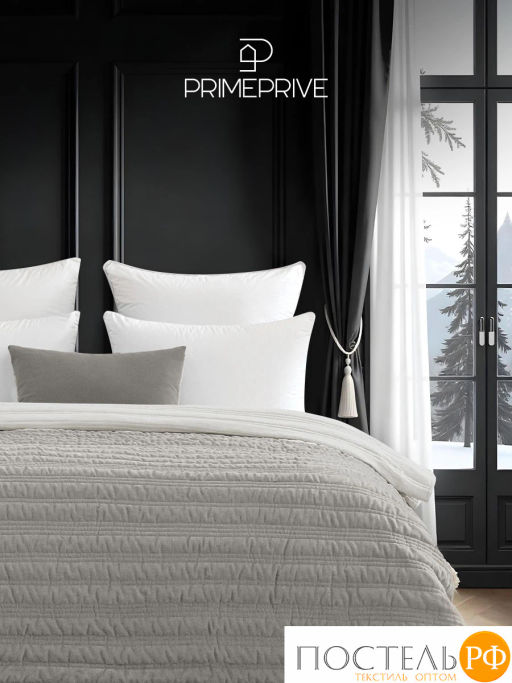 Покрывало PRIME PRIVE МИС св.-сер. 100% полиэстер  фото 9
