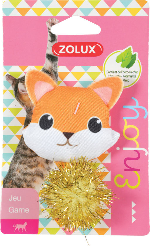 ZOLUX, Игрушка для кошек с кошачьей мятой "Хитрый лисенок", 8 см, 580723