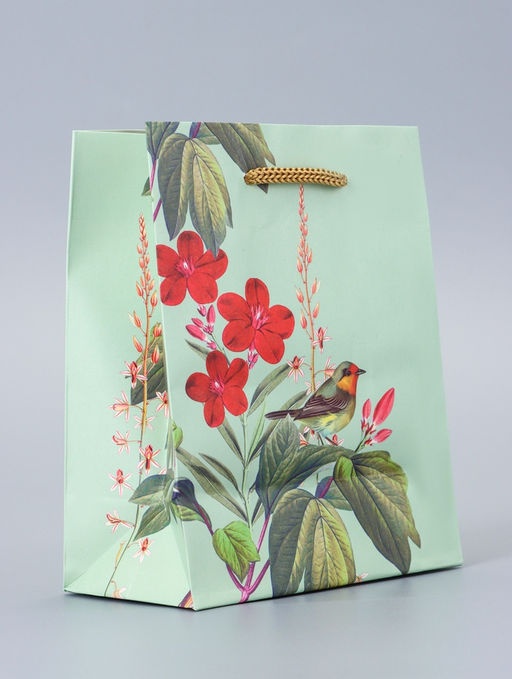 Цена за 4 шт. Пакет подарочный ламинированный Птичка 11.5?14.5?6.5 см