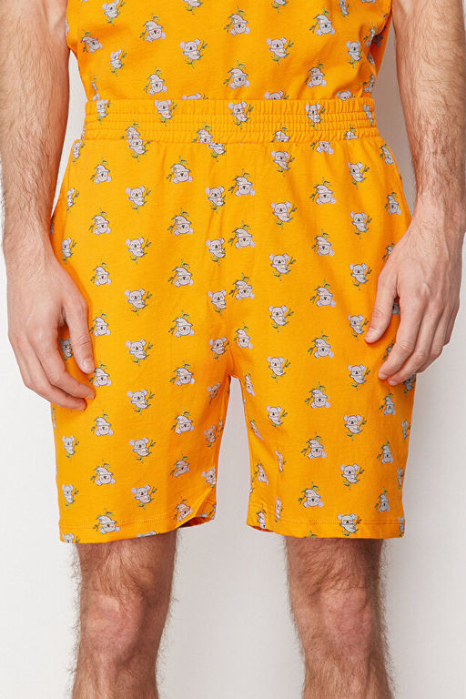 Turuncu %100 Pamuk Regular Fit Koala Bask_l_ _rme _ortlu Pijama Tak_m_ THMSS21PT1239 - Trendyolmilla фото 2