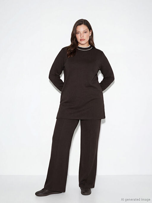 Beli Lastikli Geni? Pa?a Kad?n Pileli Pantolon