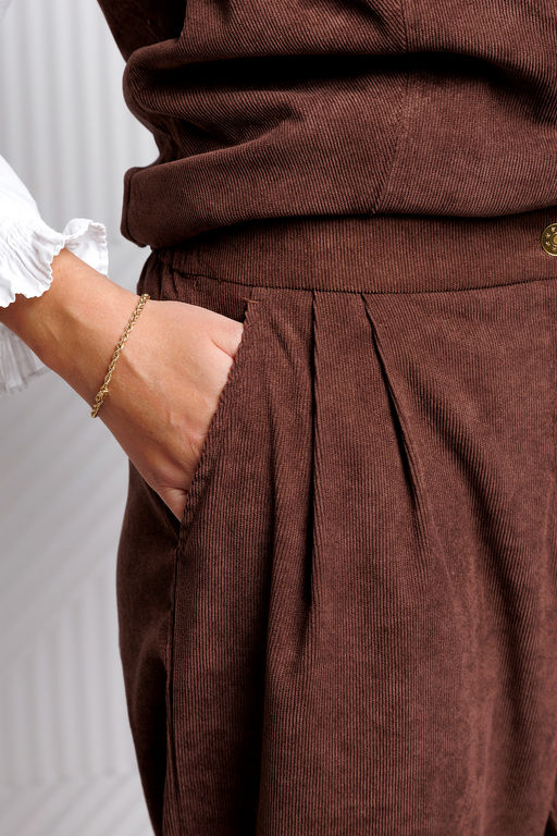 Костюм брючный вельветовый с жилеткой 399MOC