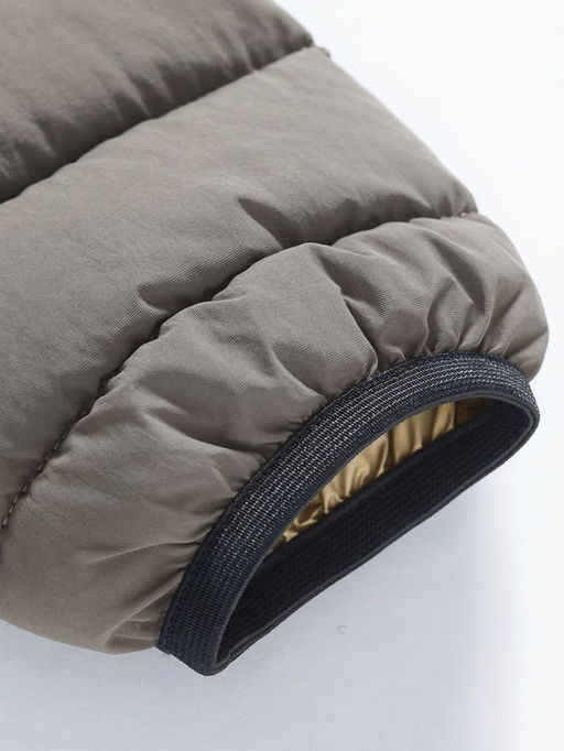 Куртка женская гибридная стёганая с капюшоном с графеновой подкладкой бежевого цвета 9622_1B