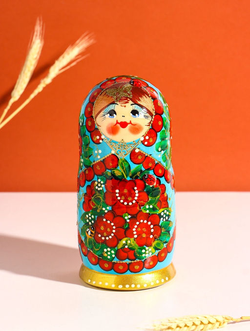 Матрёшка дерево «Аленка», 5-ти кукольная, 18 см, ручная работа, МИКС