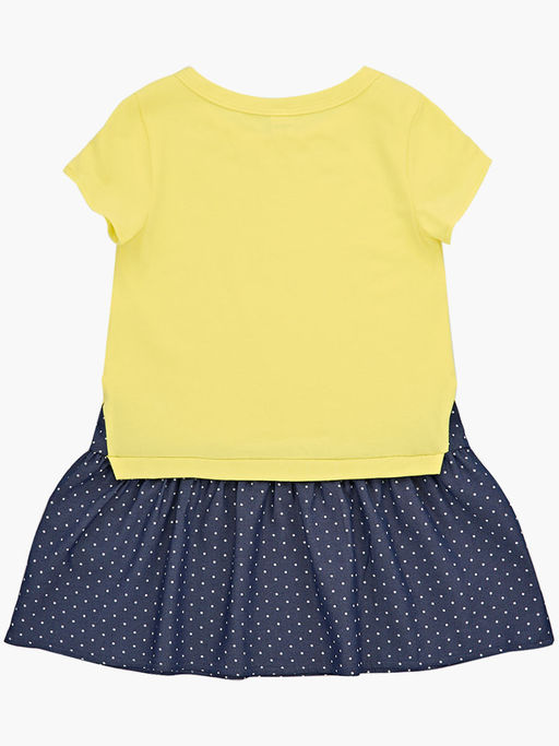 Платье для девочки 22-3017 желтый/горошек - Mini maxi фото 4